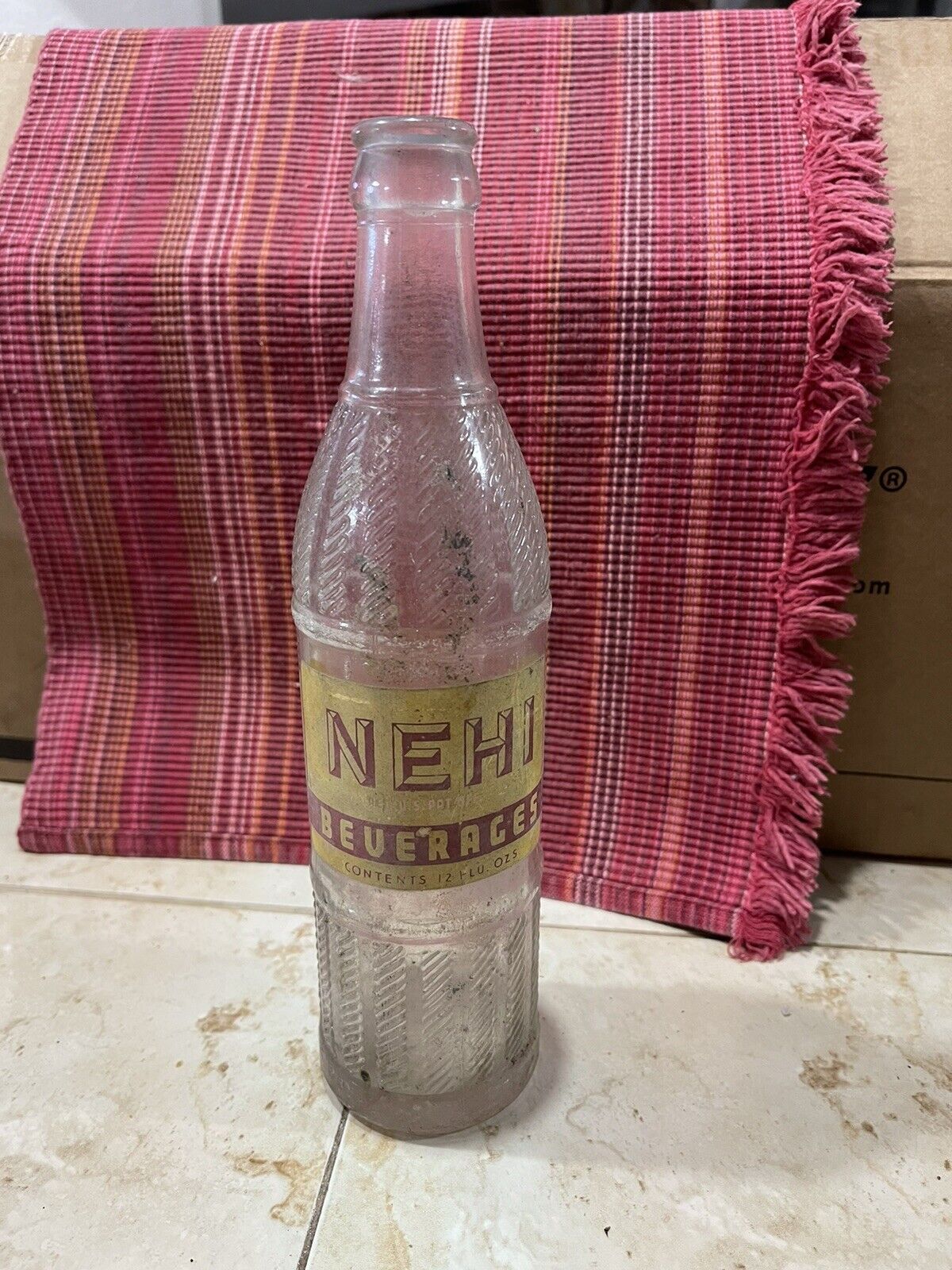 Vintage NEHI Beverages  Glass Bottle Soda Pop Mar 3 1925 U S A  Ocala Florida