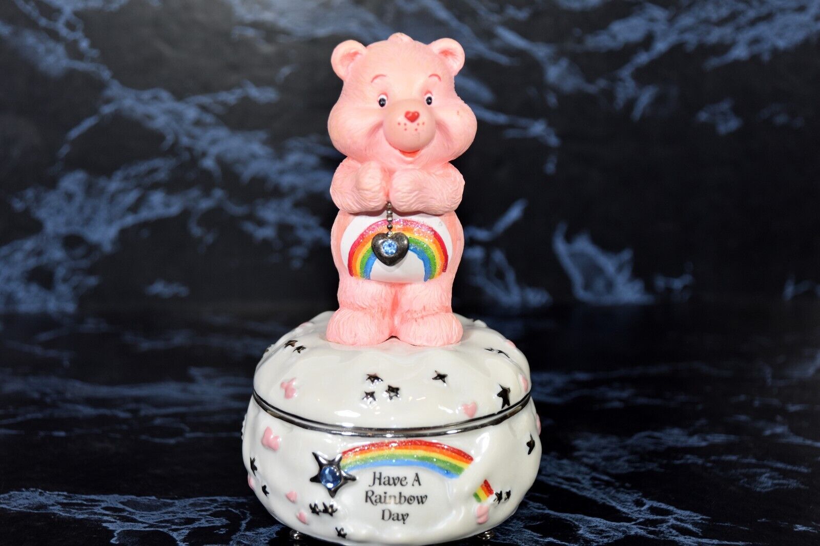 Ardleigh Elliott Care Bears Have A Rainbow Day March Birthstone Music Box 2005$