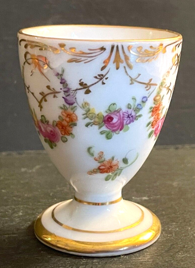 Antique/Vintage Bone China Eggcup Dresden 1898