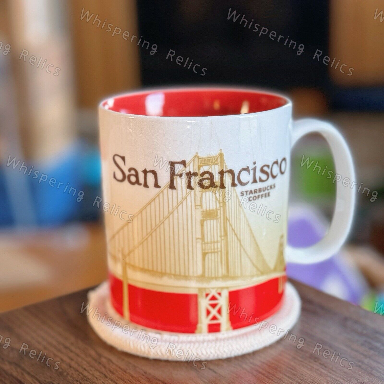 San Francisco, California | Golden Gate Bridge | Starbucks 16 oz Coffee Cup Mug