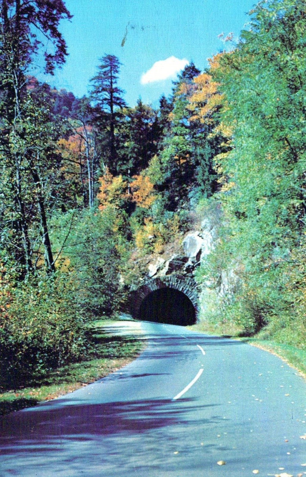 Approaching Lower Tunnel Great Smoky Mountains National Park Tennessee Postcard