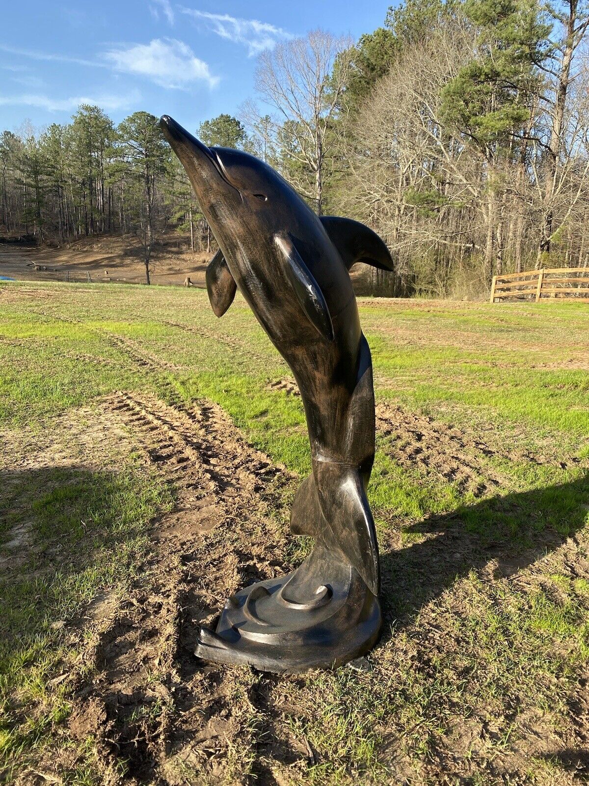 Dolphin Aluminum Statue