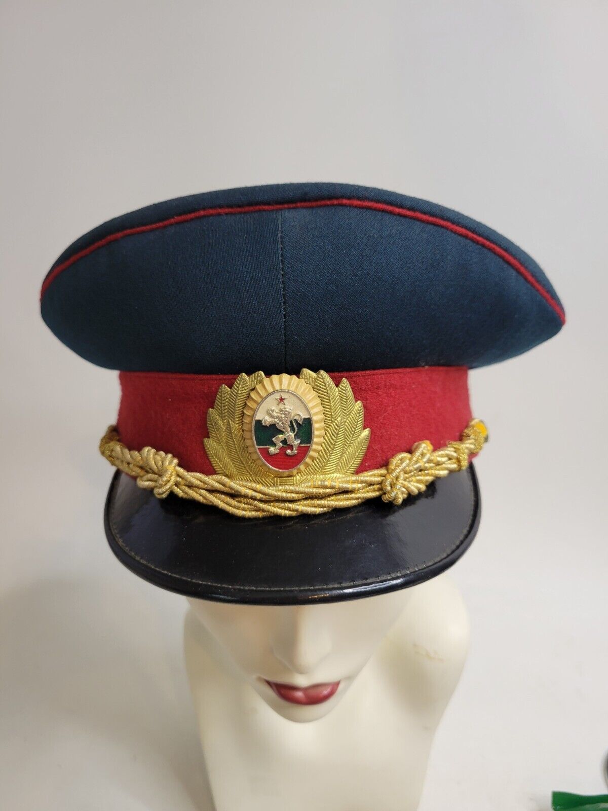 Communist Bulgarian Officer Parade Visor Peaked Hat Cap Vintage Authentic 