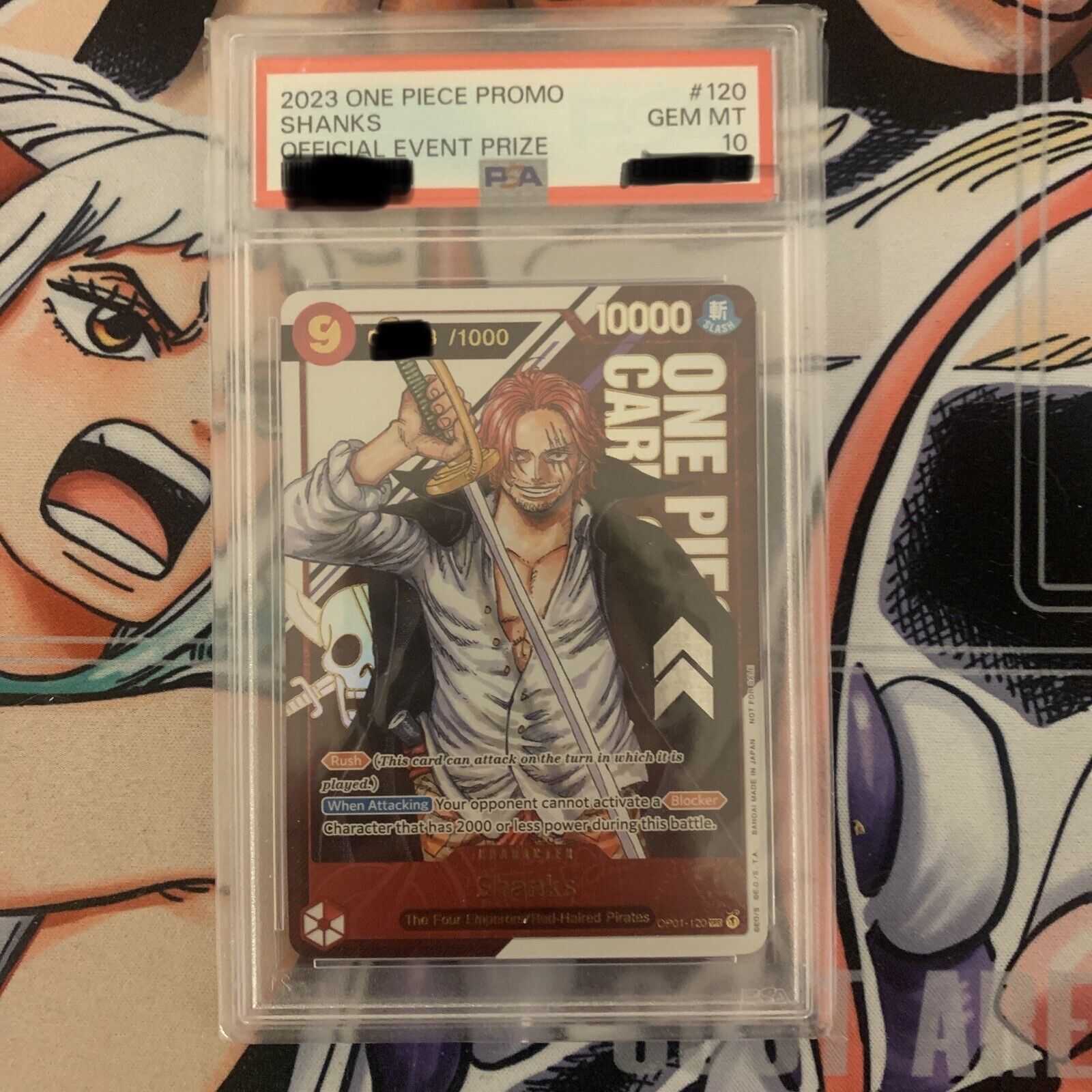 One Piece Serialized Shanks Promo English PSA 10 - Serial is Within 150-175