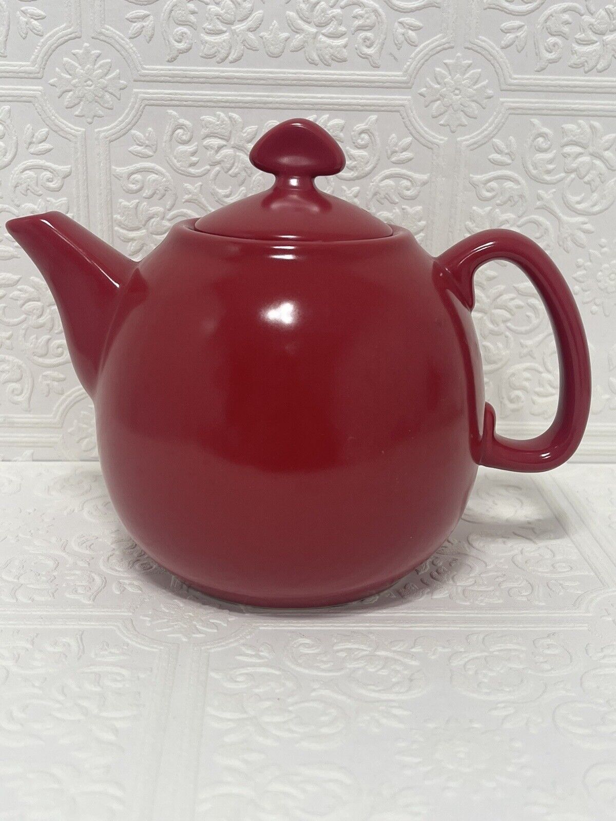 Chantal Red Ceramic Teapot Vintage 2003 Great Valentine Red Color