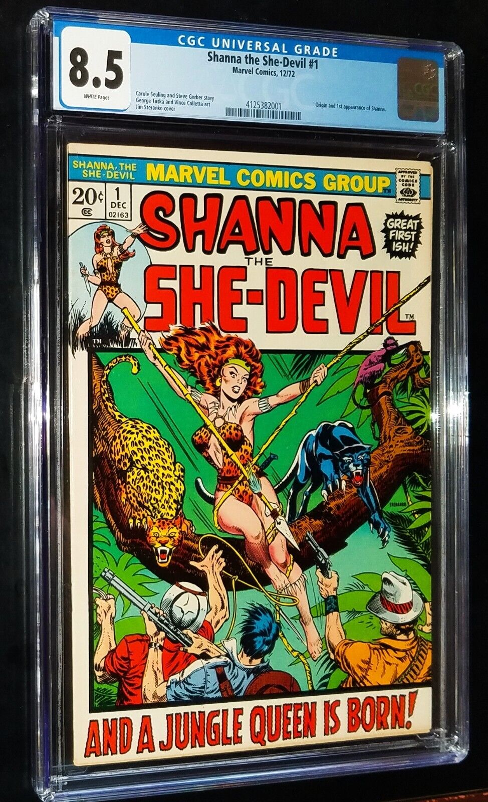 CGC SHANNA THE SHE-DEVIL #1 1972 Marvel Comics CGC 8.5 VF+ WHITE PAGES KEY ISSUE