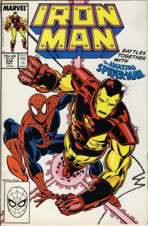 SALE Iron Man #234 ~ Sept 1988 ~ 6.0 Fine ~ Radioactive Man ~ With Spider-Man