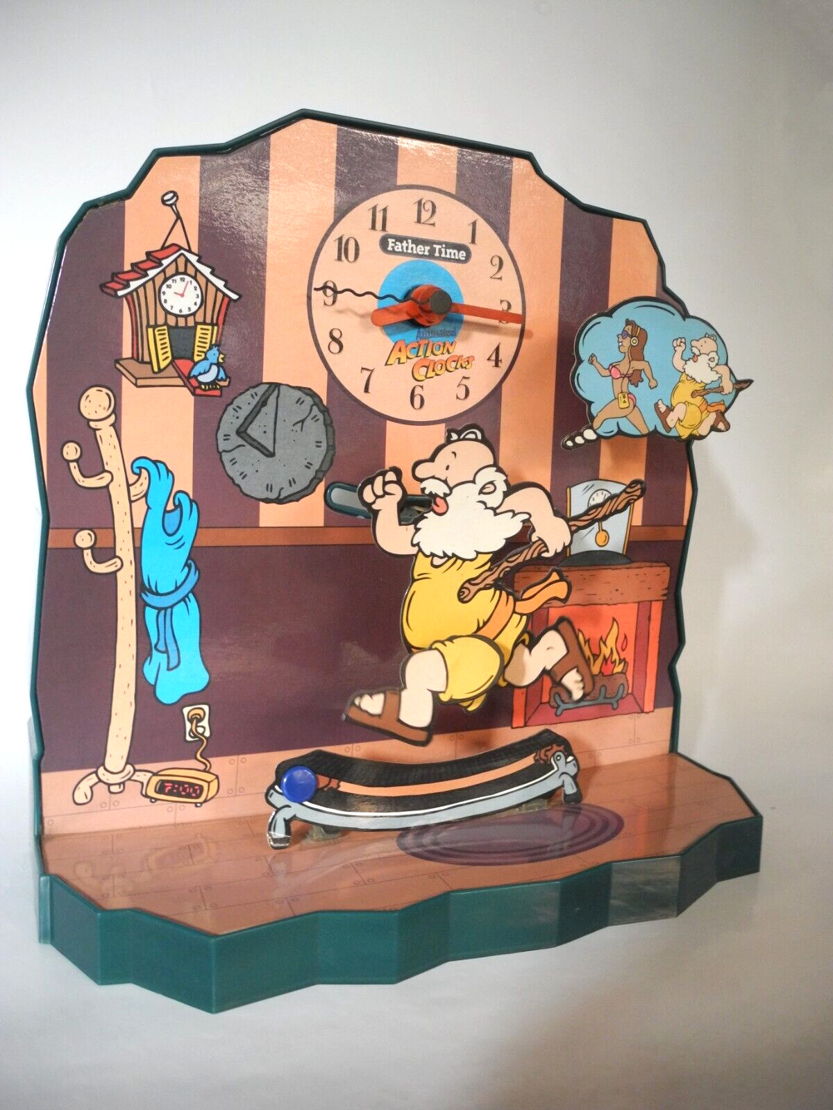 1990s Animated 3D Clock Father Time VTG- Sex Novelty Gift Funny Quirky Naughty