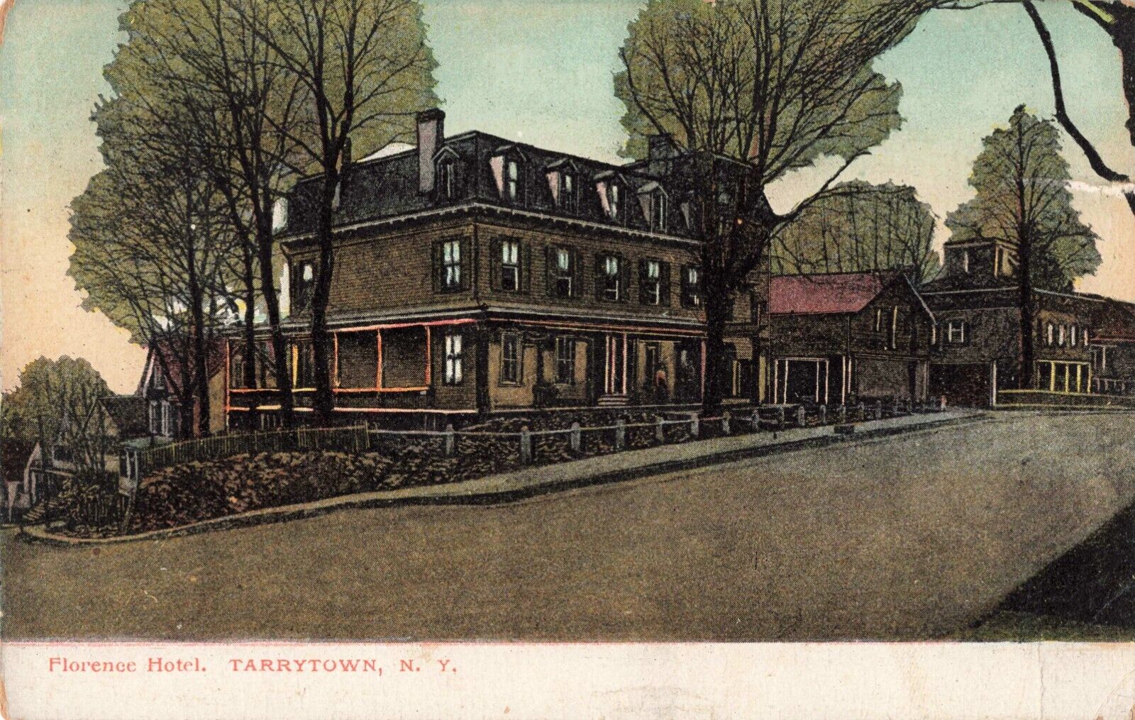 Florence Hotel Tarrytown New York NY 1911 Vintage Postcard