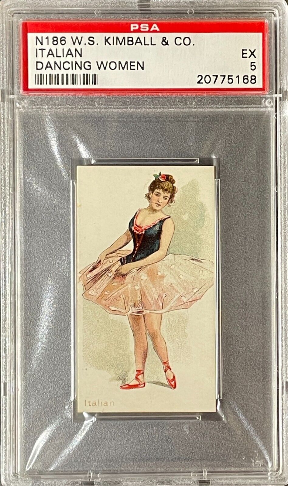 1889 N186 W.S. Kimball & Co Dancing Women ITALIAN PSA 5 EX