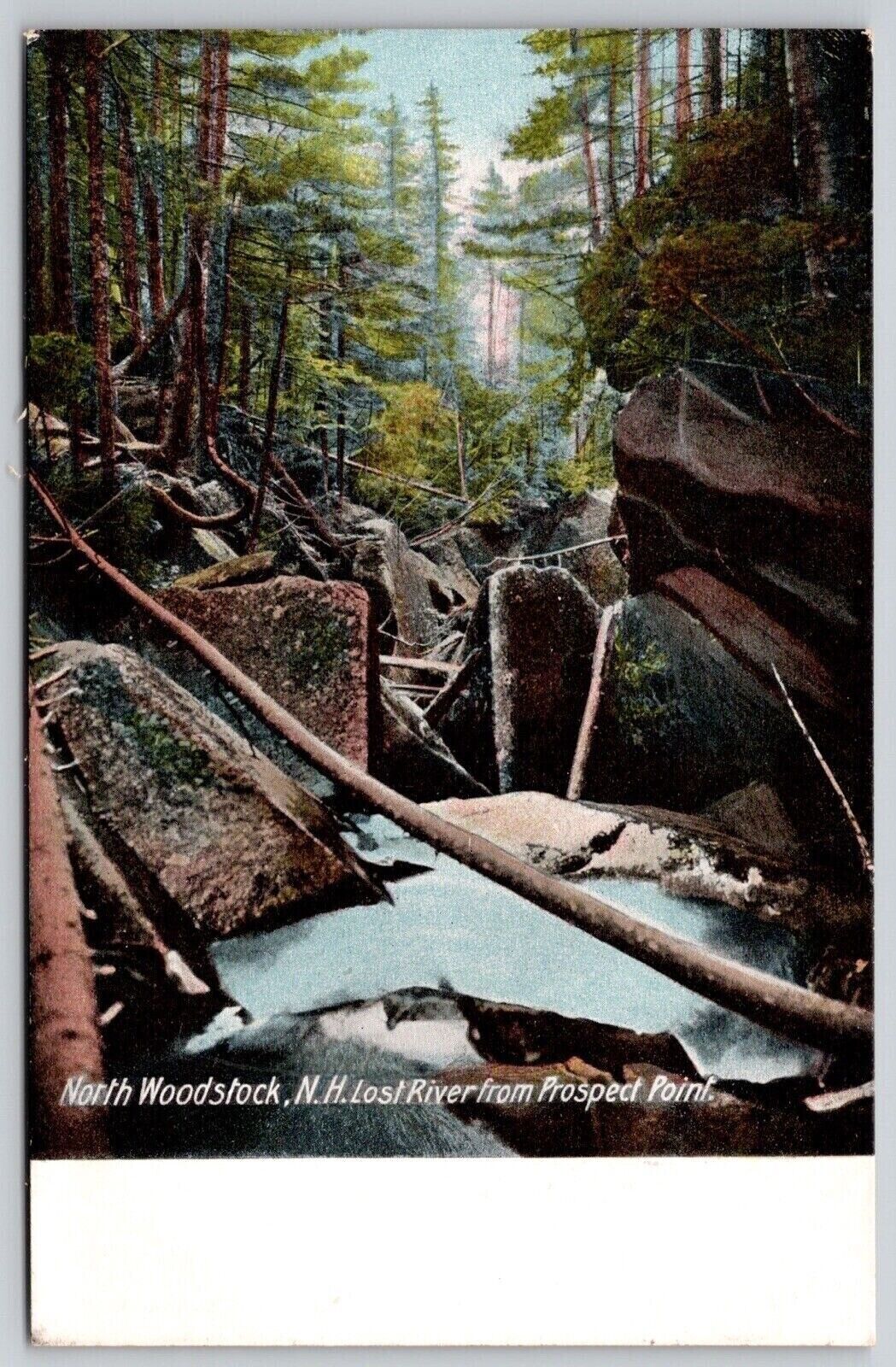 North Woodstock New Hampshire Nh Lost River Prospect Point Antique Postcard