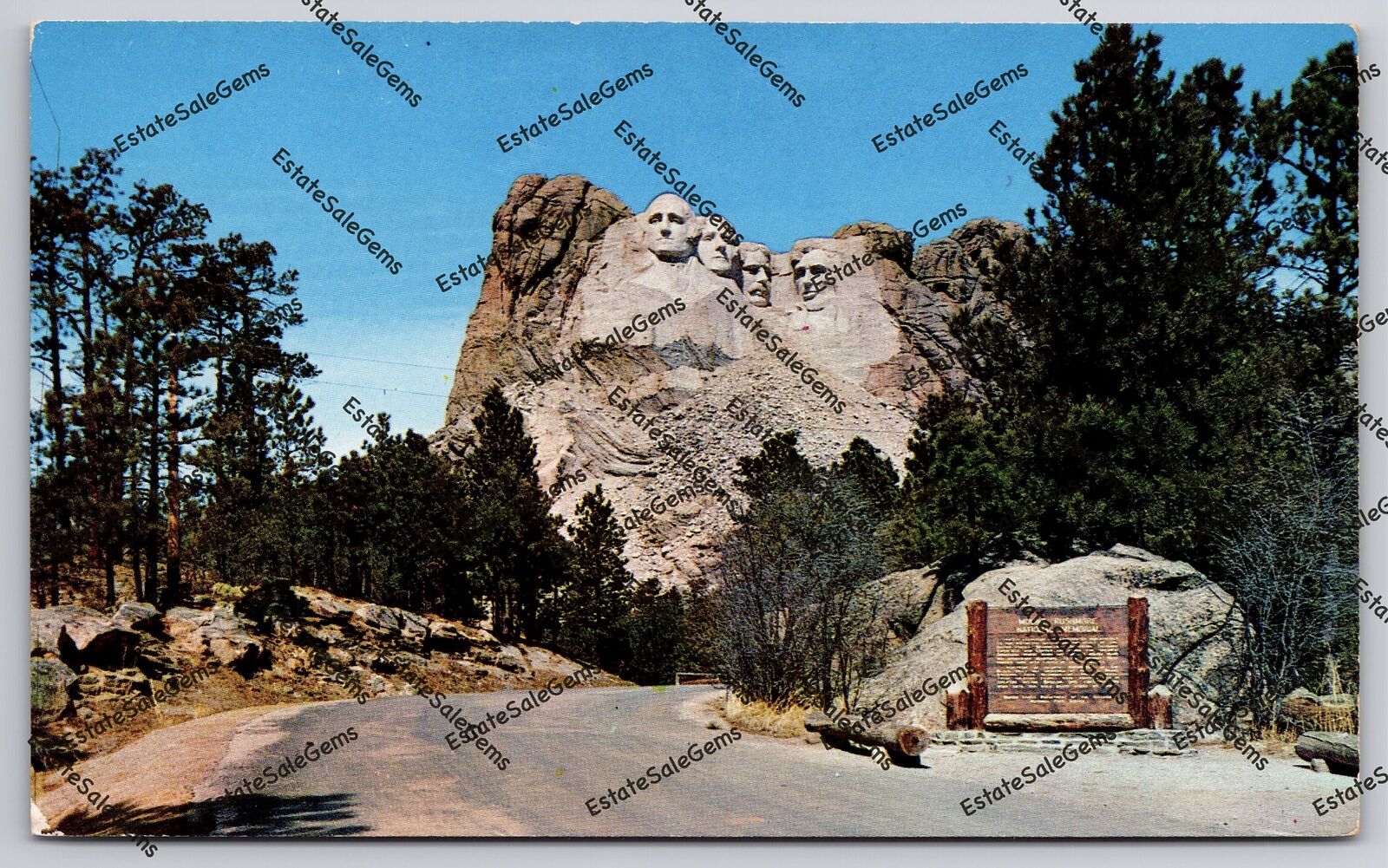 Vintage Postcard Mt Rushmore National Shrine Black Hills South Dakota