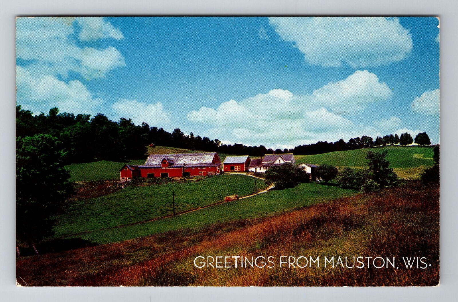 Mauston WI-Wisconsin, General Landscape Greetings, Vintage c1963 Postcard
