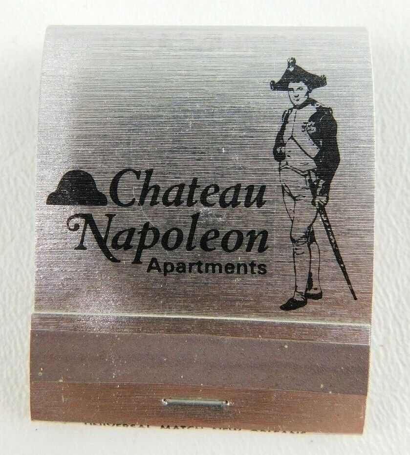Chateau Napoleon Apartments Silver Front Strike Full Unstruck Vintage Matchbook