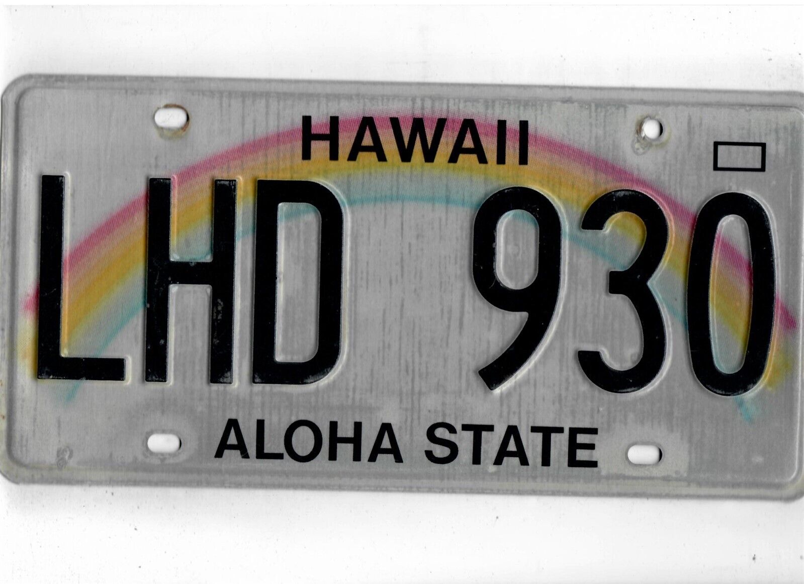 HAWAII passenger license plate \