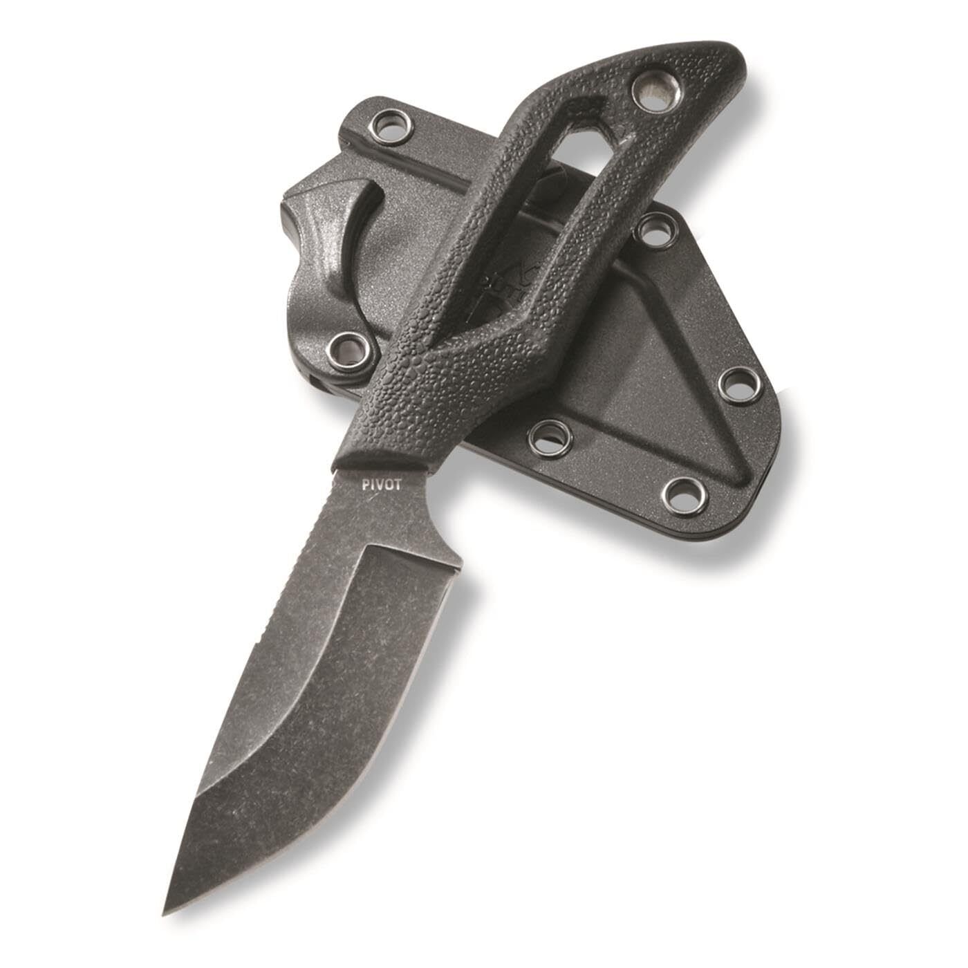 OUTDOOR EDGE Pivot Drop-Point Small Fixed Blade Tactical Knife with Sheath - EDC