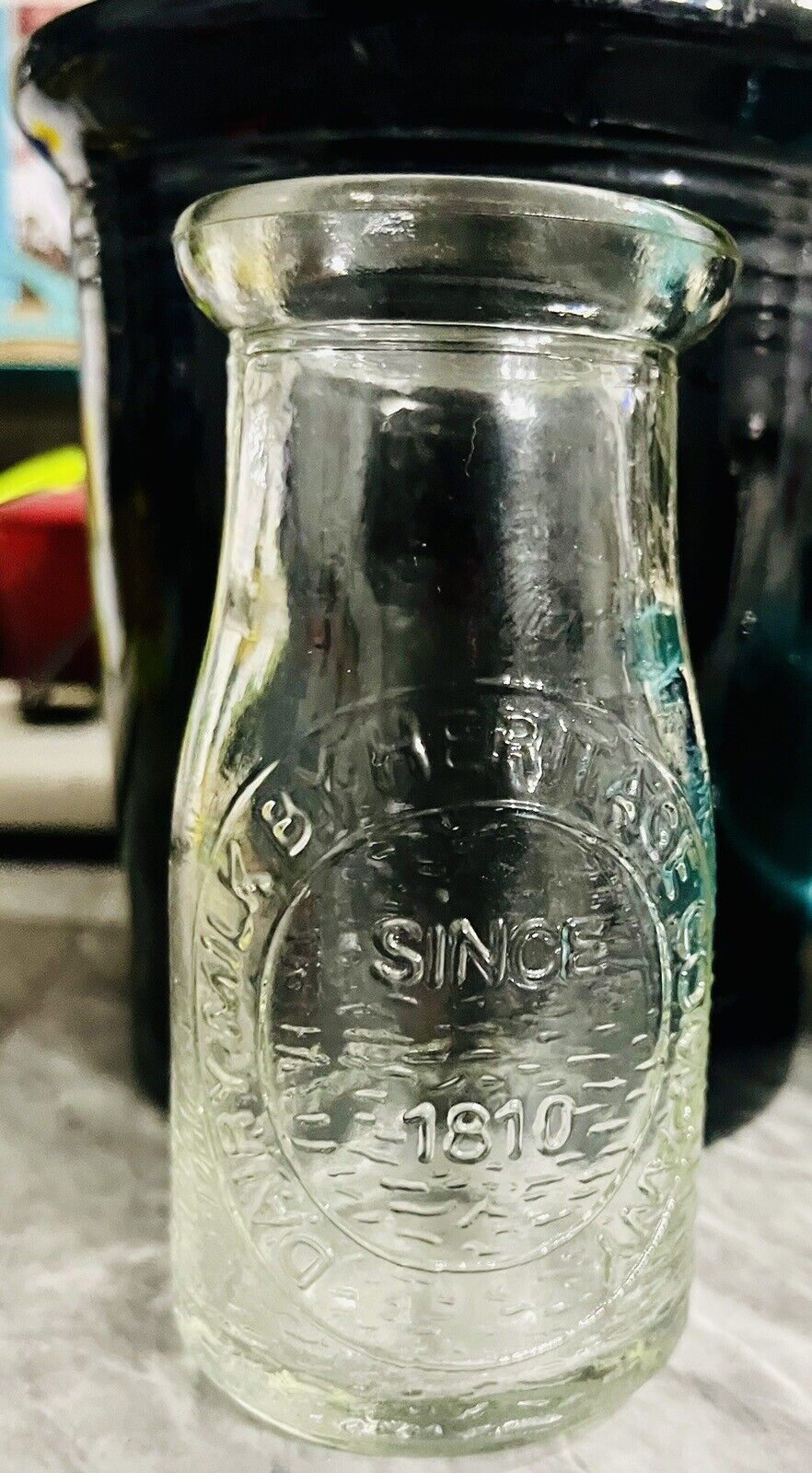 Vintage Dairy Milk By Heritage Company Half Pint Bottle Since 1810