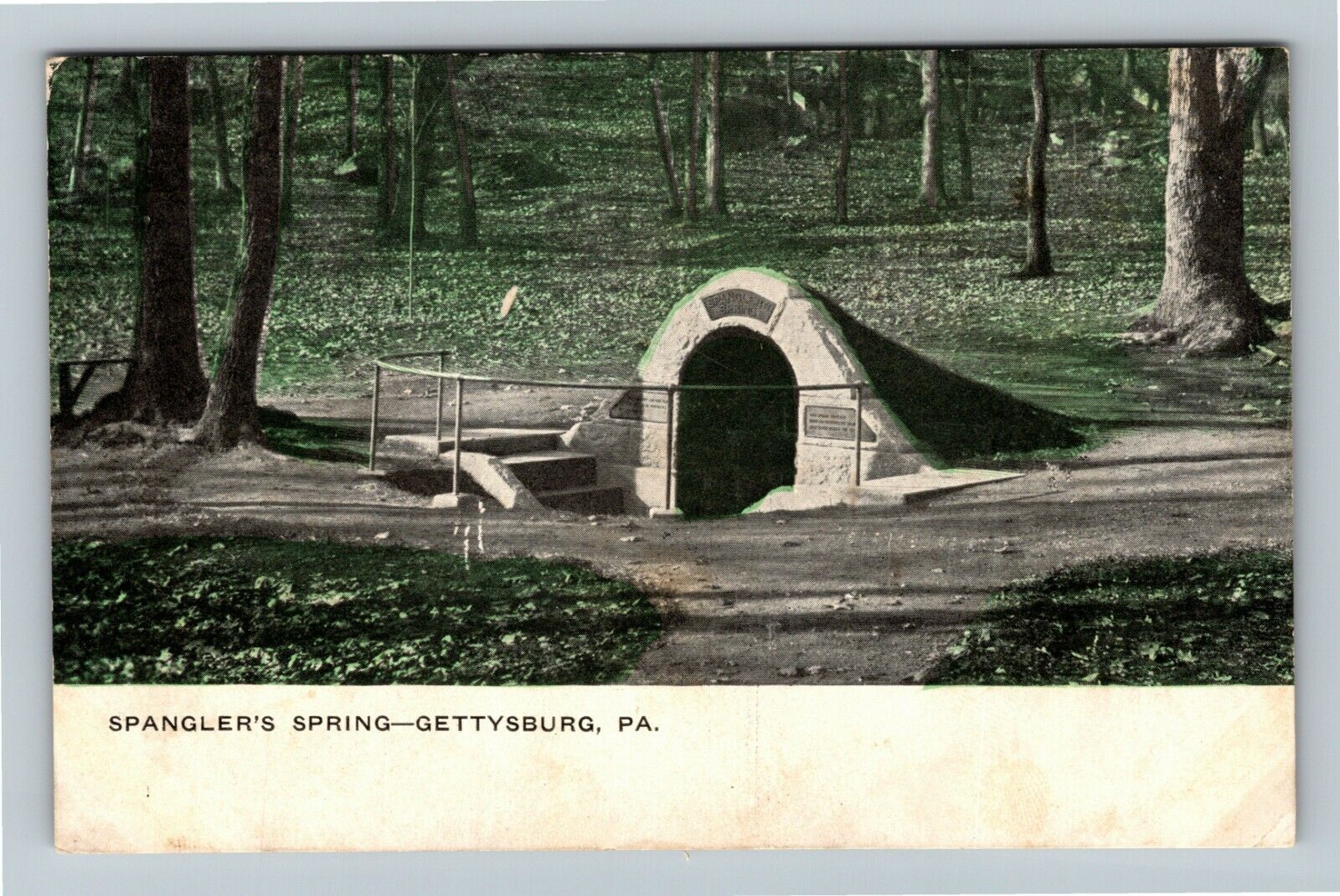 Gettysburg PA-Pennsylvania, Spangler\'s Spring Vintage Souvenir Postcard