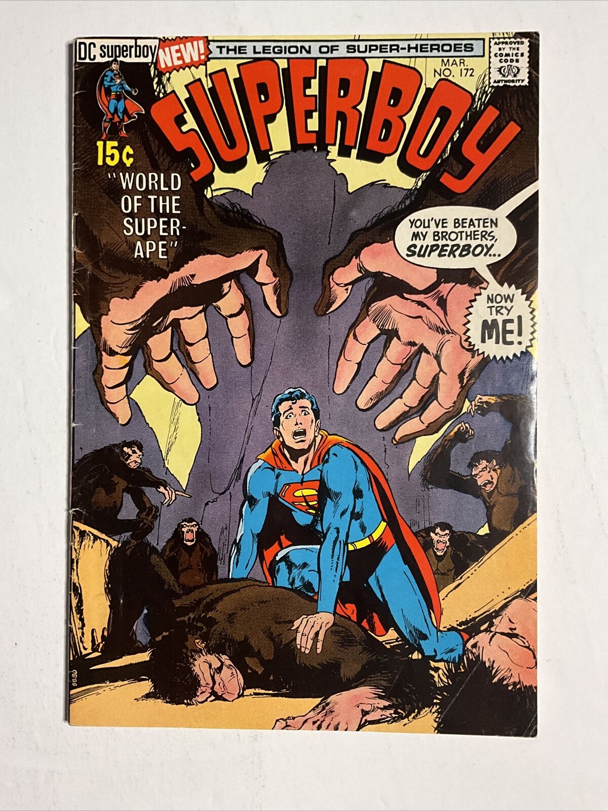 Superboy #172 (1971) 7.5 VF DC Bronze Age Comic Book Neal Adams Cover