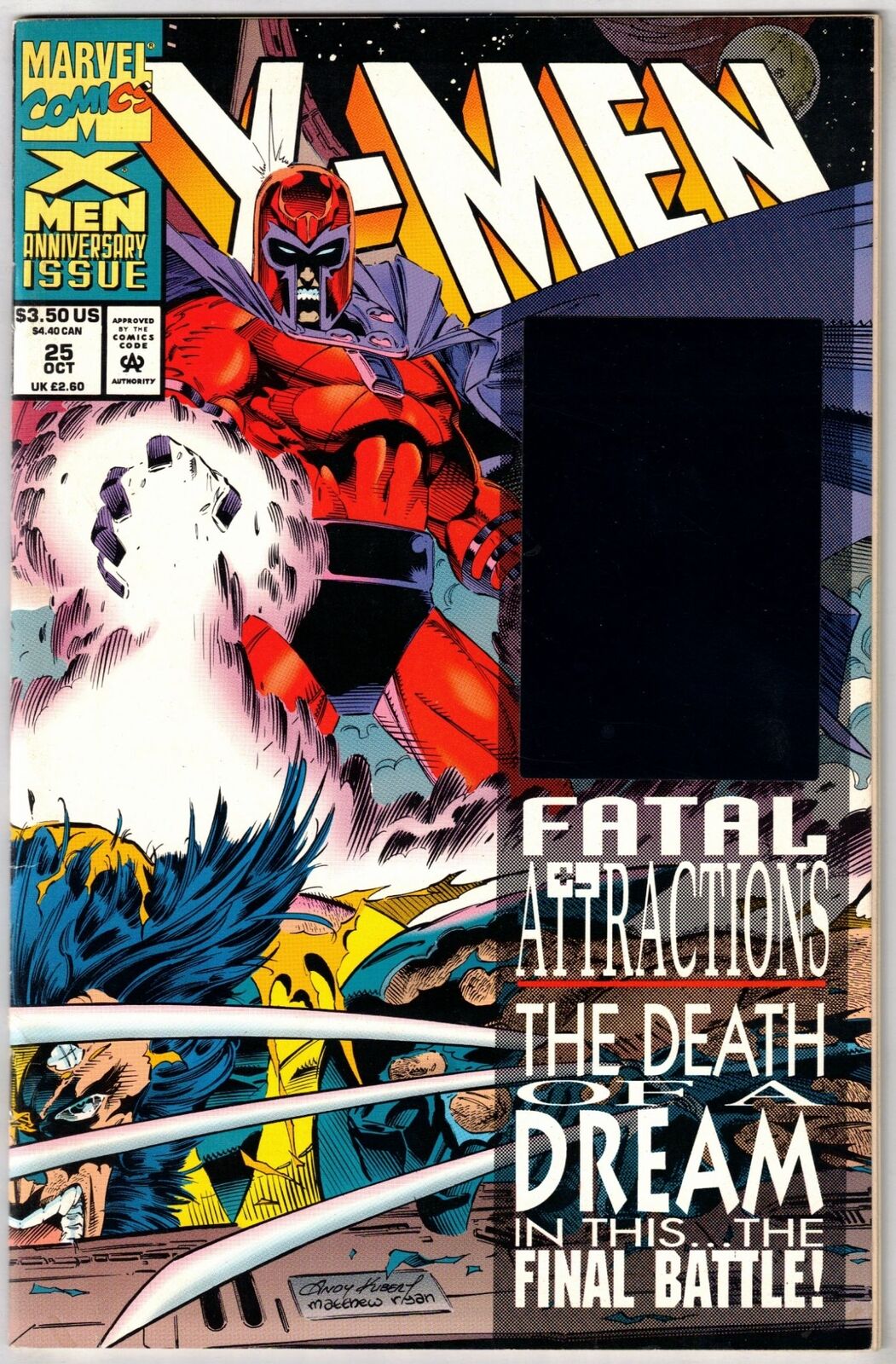 X-MEN #25 (1993)- MAGNETO REMOVES ADAMANTIUM- FATAL ATTRACTIONS- X-MEN 97- VF