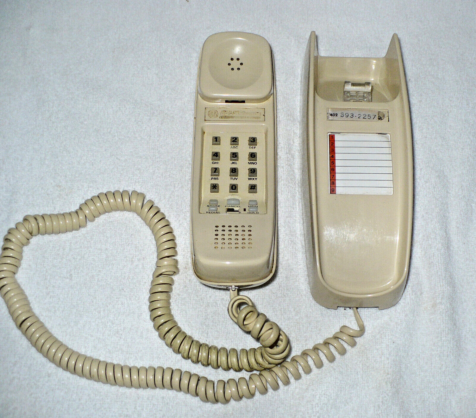 Vintage Northwestern Bell Wall Phone - Favorite Plus -52415,  Tan and it Works