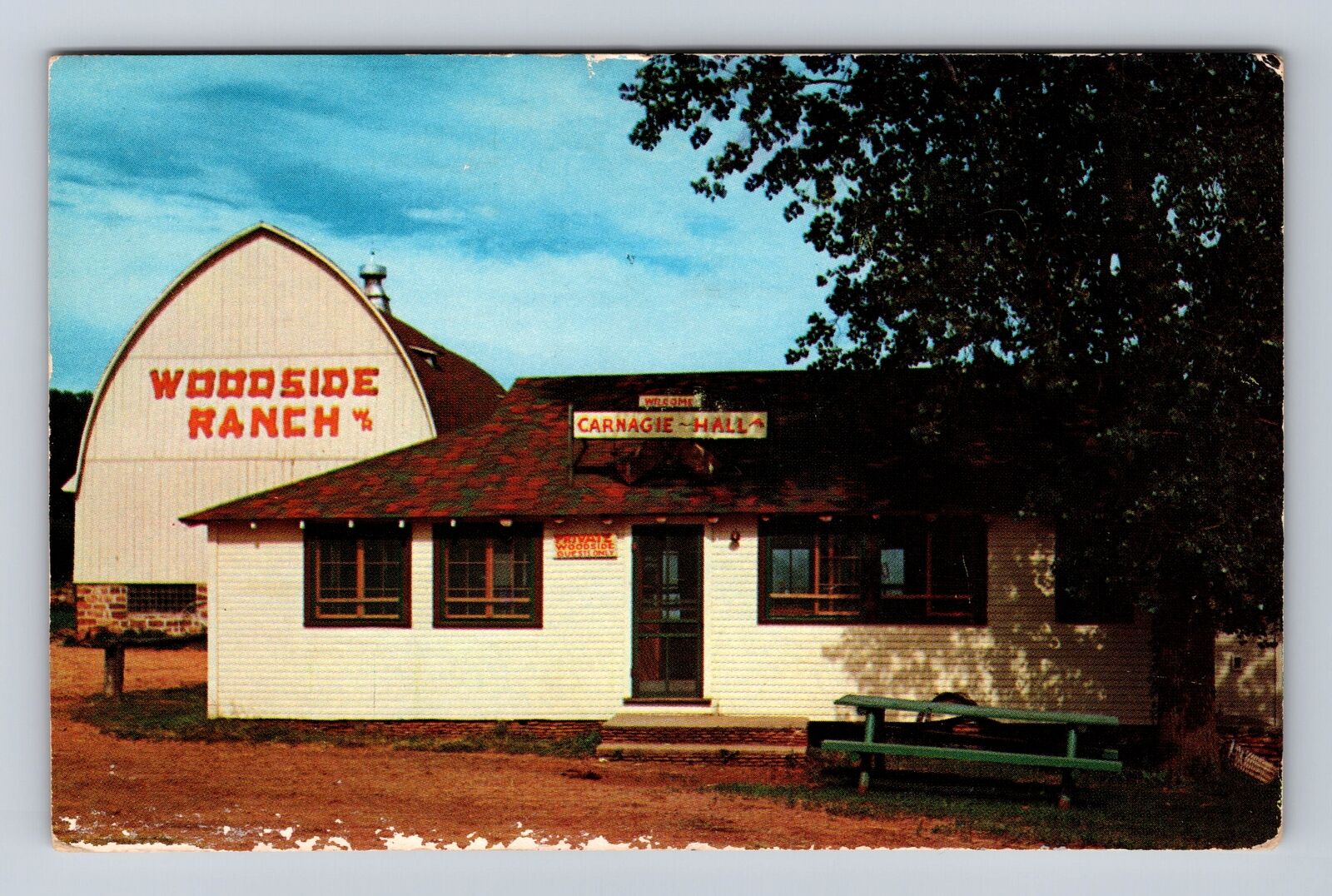 Mauston WI-Wisconsin, Woodside Ranch Advertising, Vintage c1968 Postcard