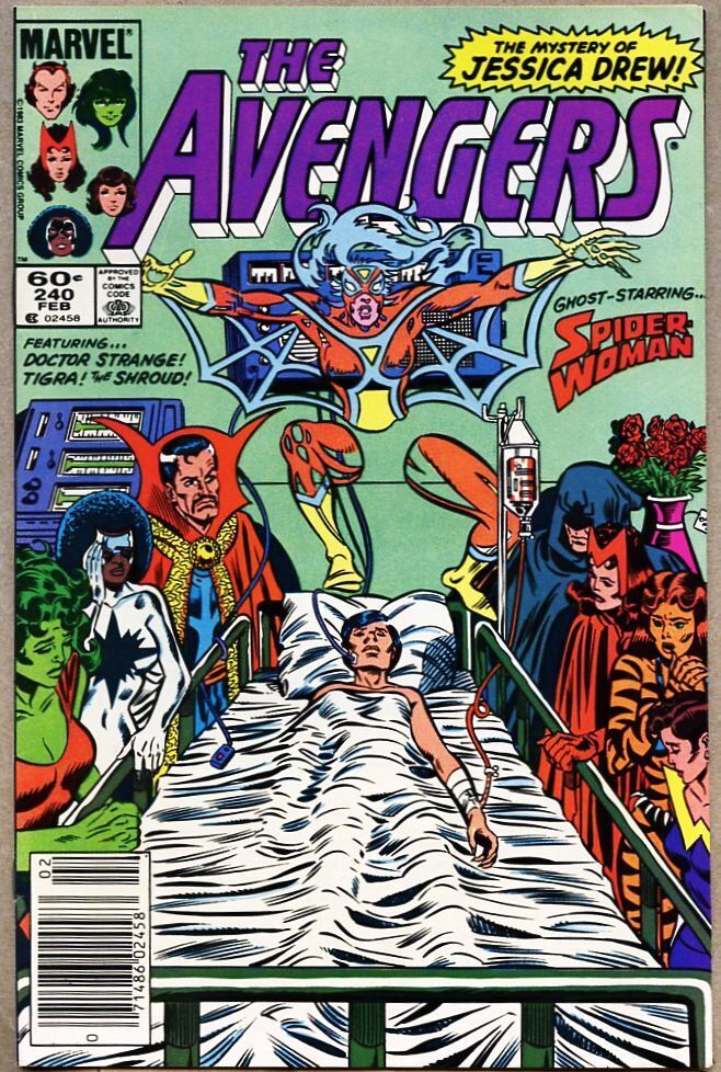Avengers #240-1984 fn/vf 7.0 Spider-Woman Doctor Strange Morgan LeFey
