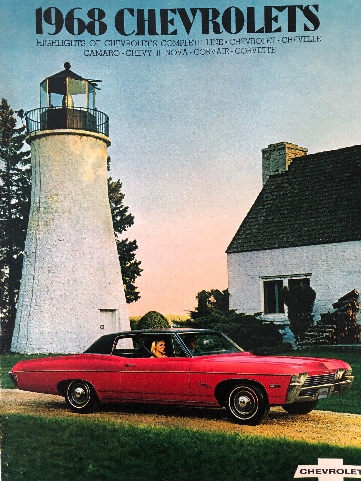 Vintage 1968 Chevrolet Camaro Chevelle Nova original color dealership brochure