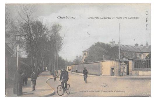 CPA 50 CHERBOURG MAJORITE GENERAL AND ROUTE DES BARRACKS (colored