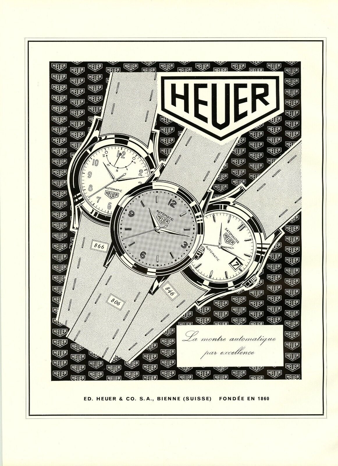 Tag Heuer Watch REPRINT vintage classic ad 11x15 Poster Luxury wall art