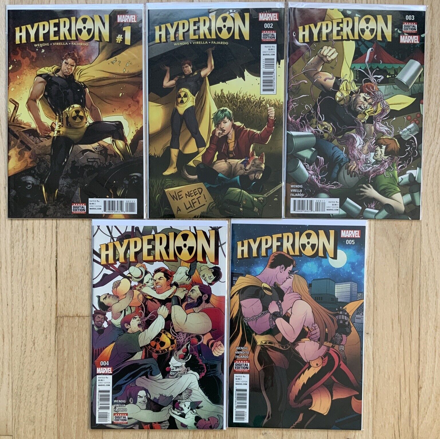 Hyperion Lot of 5 #1 2 3 4 5  Marvel Comics (2016) VF+/NM