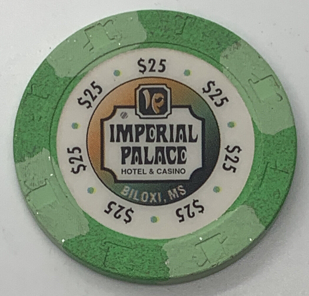 Imperial Palace Hotel & Casino $25 Casino Poker Chip Biloxi MS Mississippi H&C