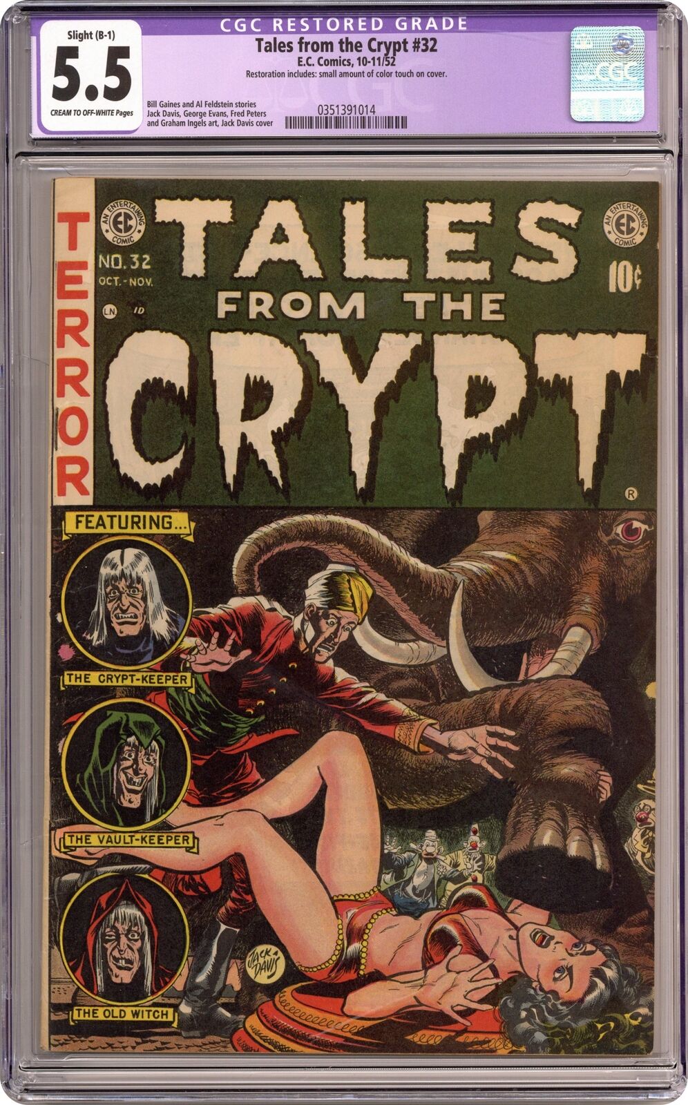 Tales from the Crypt #32 CGC 5.5 RESTORED 1952 0351391014