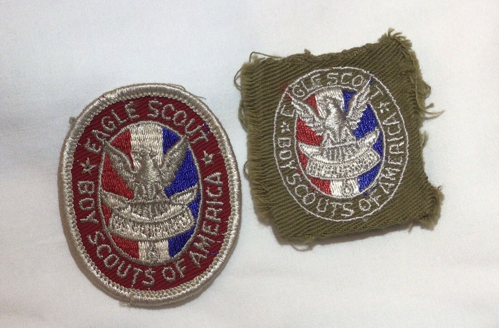Eagle Scout Rank Patch Type 2 & Type 3A Vintage Boy Scouts of America BSA