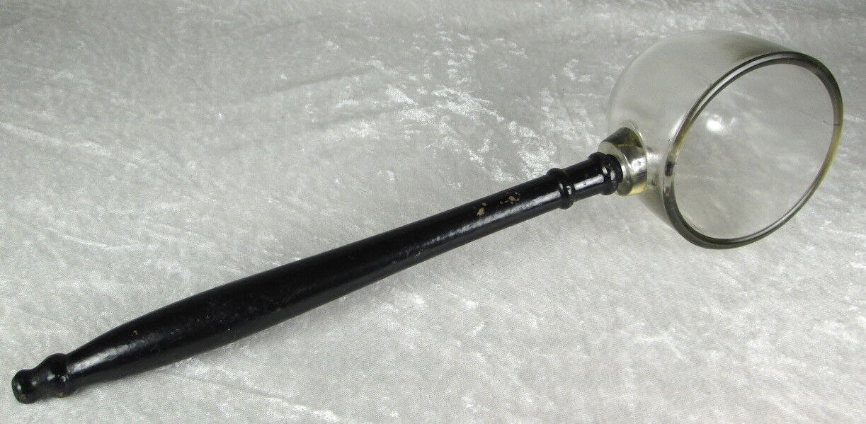 Antique Glass Ladle Canning Scoop Dipper Wood Handle 13-1/2 inch Long 3-1/2 Dia