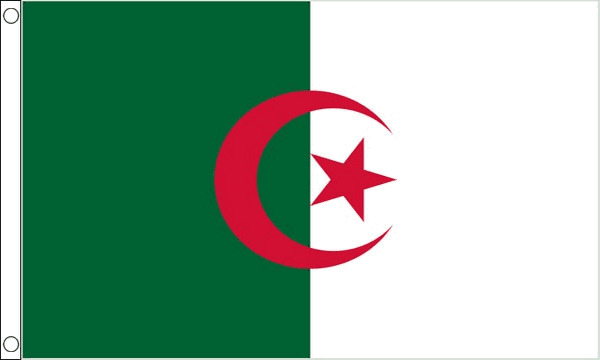 Algeria Flag Large 5 x 3 FT - 100% Polyester National Country Crest Algerian