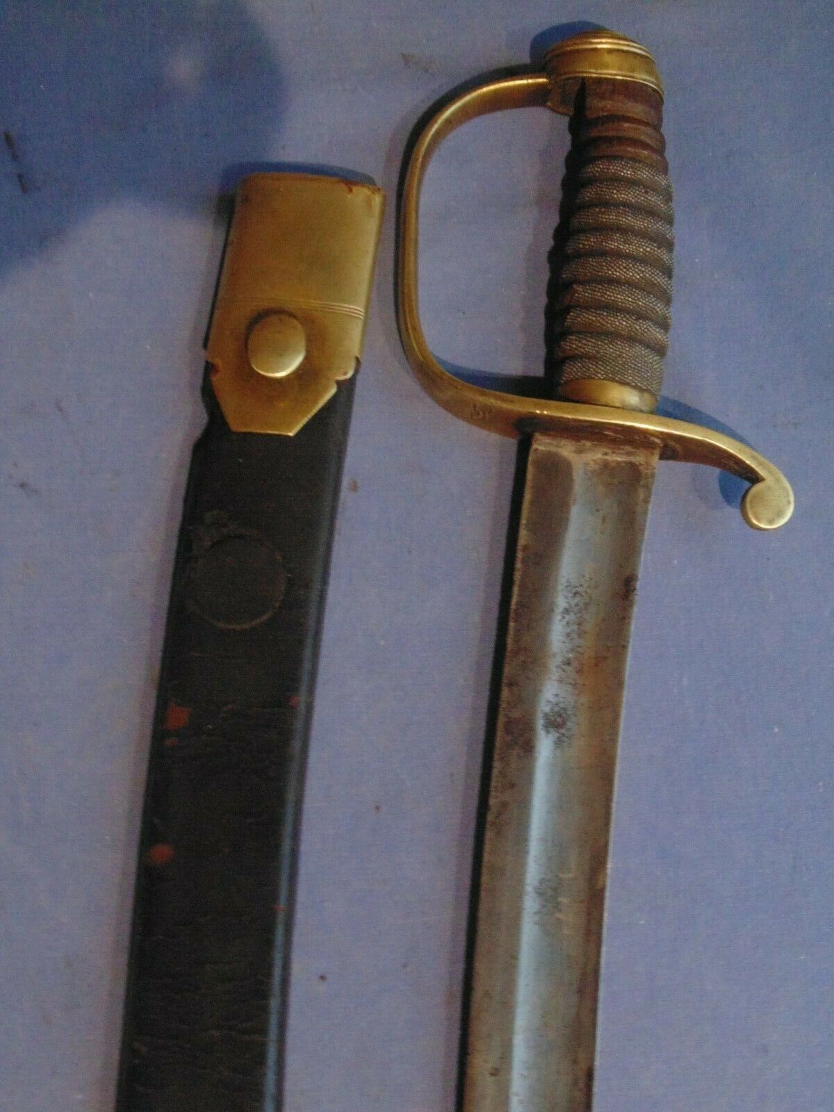 EUROPEAN SWORD SABRE SABER TIME NAPOLEON III   C19 WITH LEATHER SCABARD