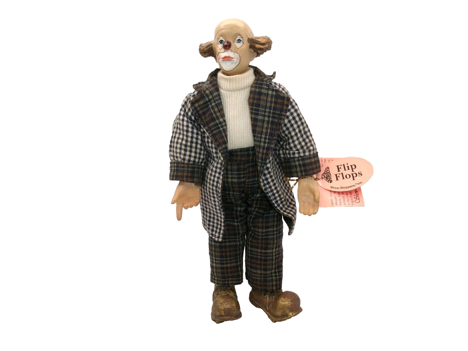 Show-Stoppers Hobo Clown Doll Flip Flops Poseable Arms & Legs 10 inches Tall