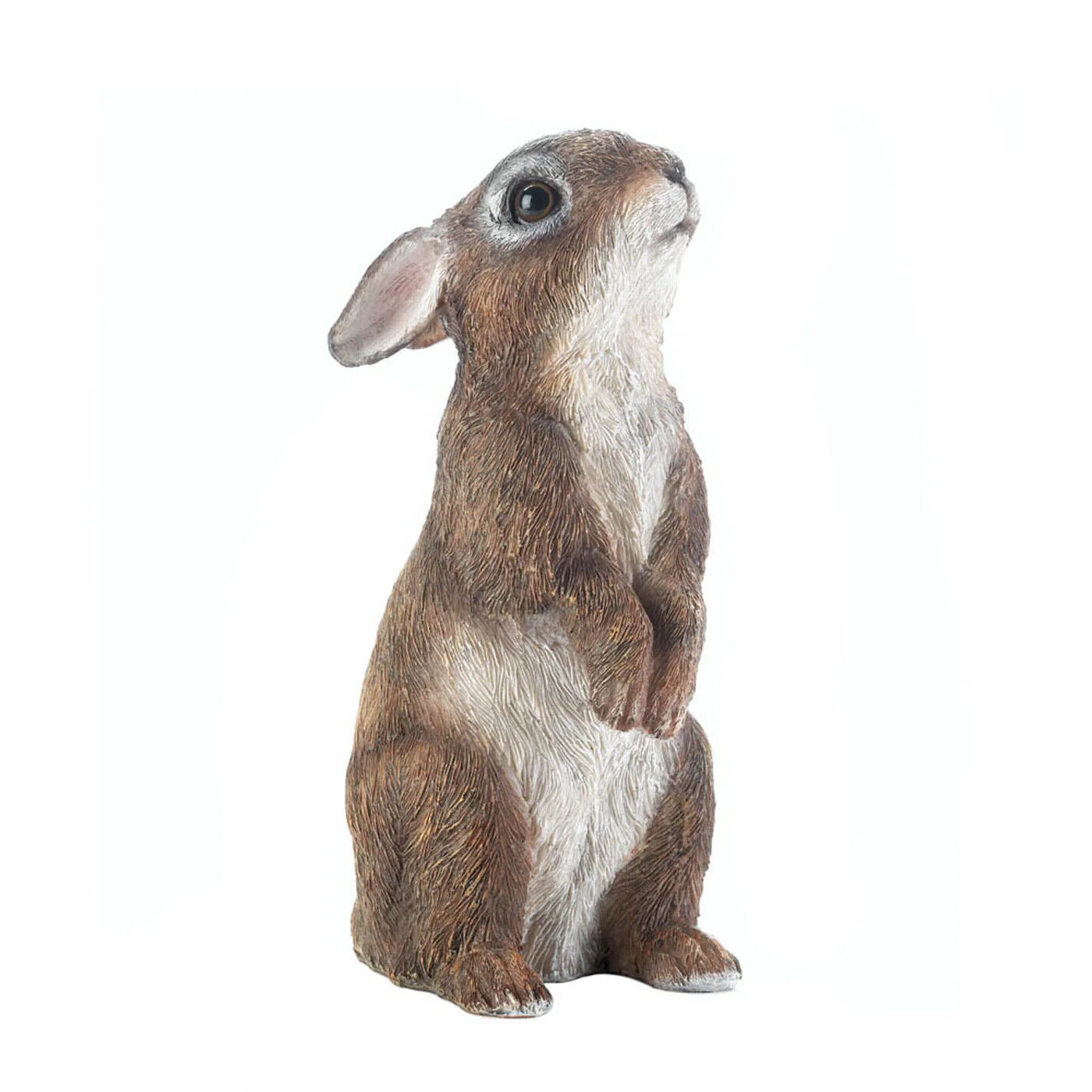 Standing Easter Bunny Rabbit Figurine Statue Brown Hand Painted Polyresin 8\
