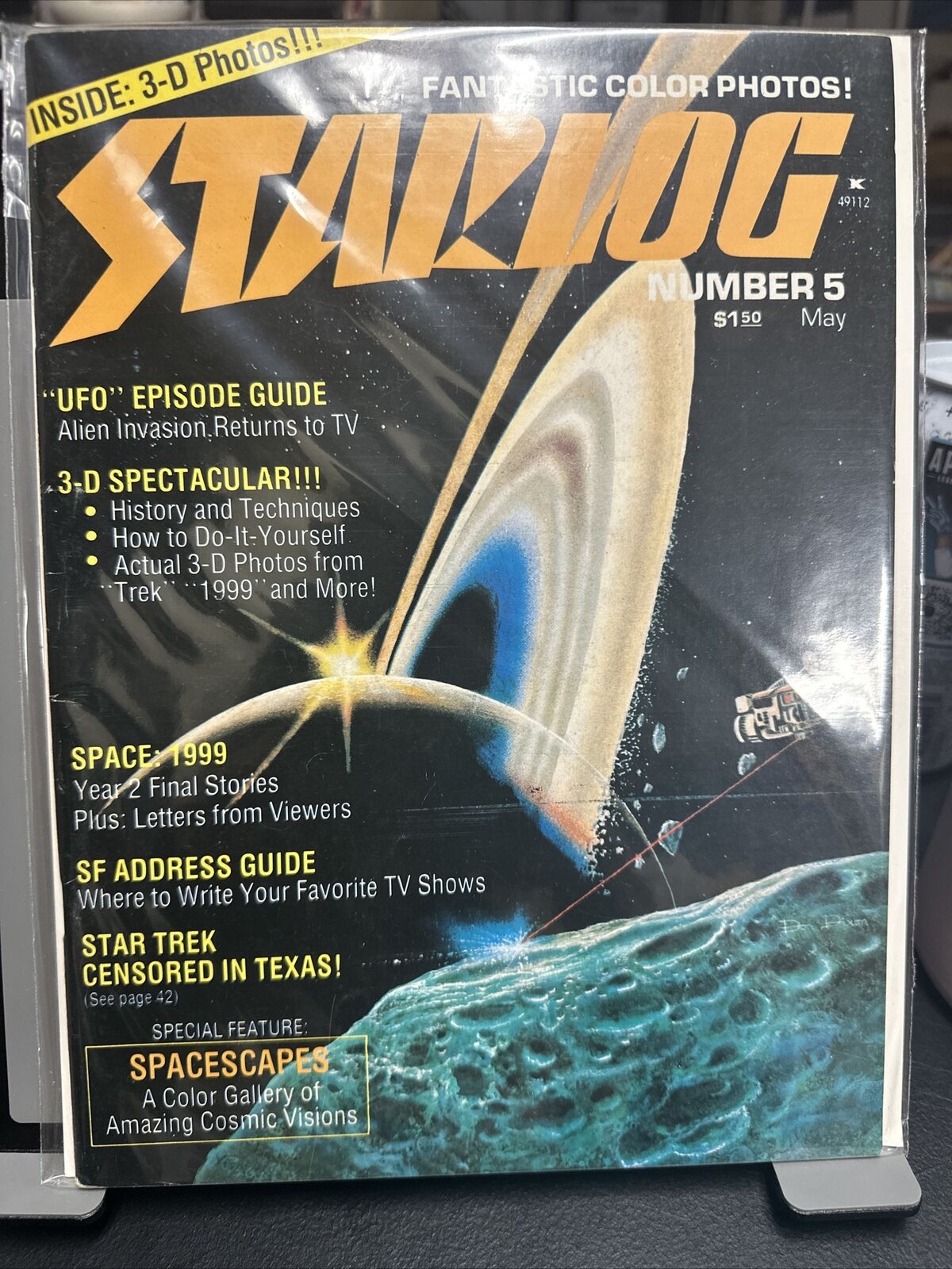 Starlog Magazine Number 5 Star Trek UFO May 1977 3D Photos Vintage