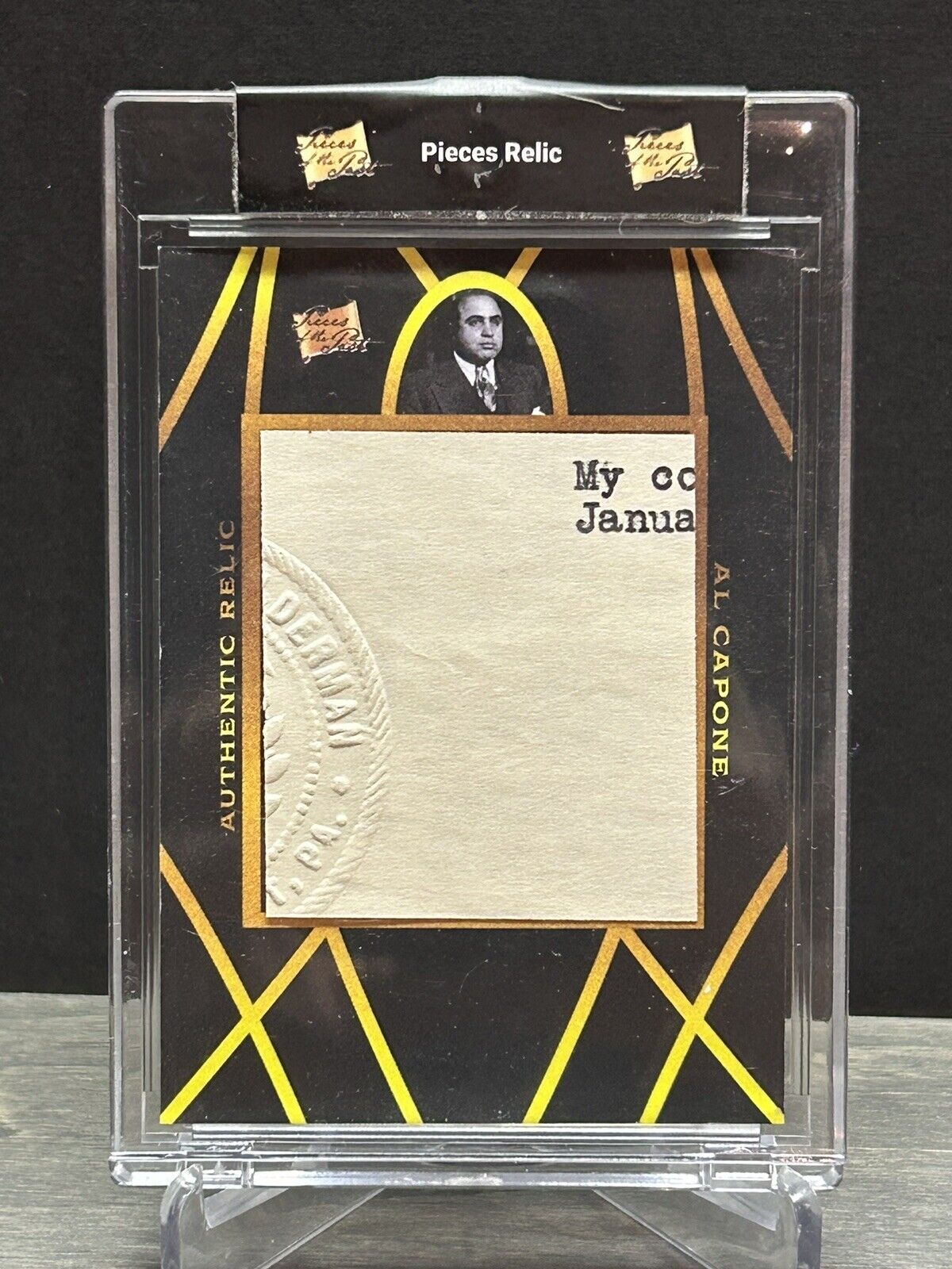 Al Capone / John Dillinger 2022 Dual Relic Pieces Of The Past Authentic History 