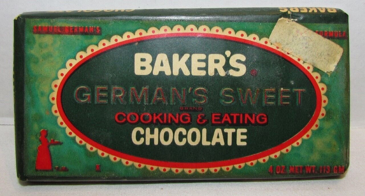 1950\'s Baker\'s German\'s Sweet Chocolate Bar, unopened pack