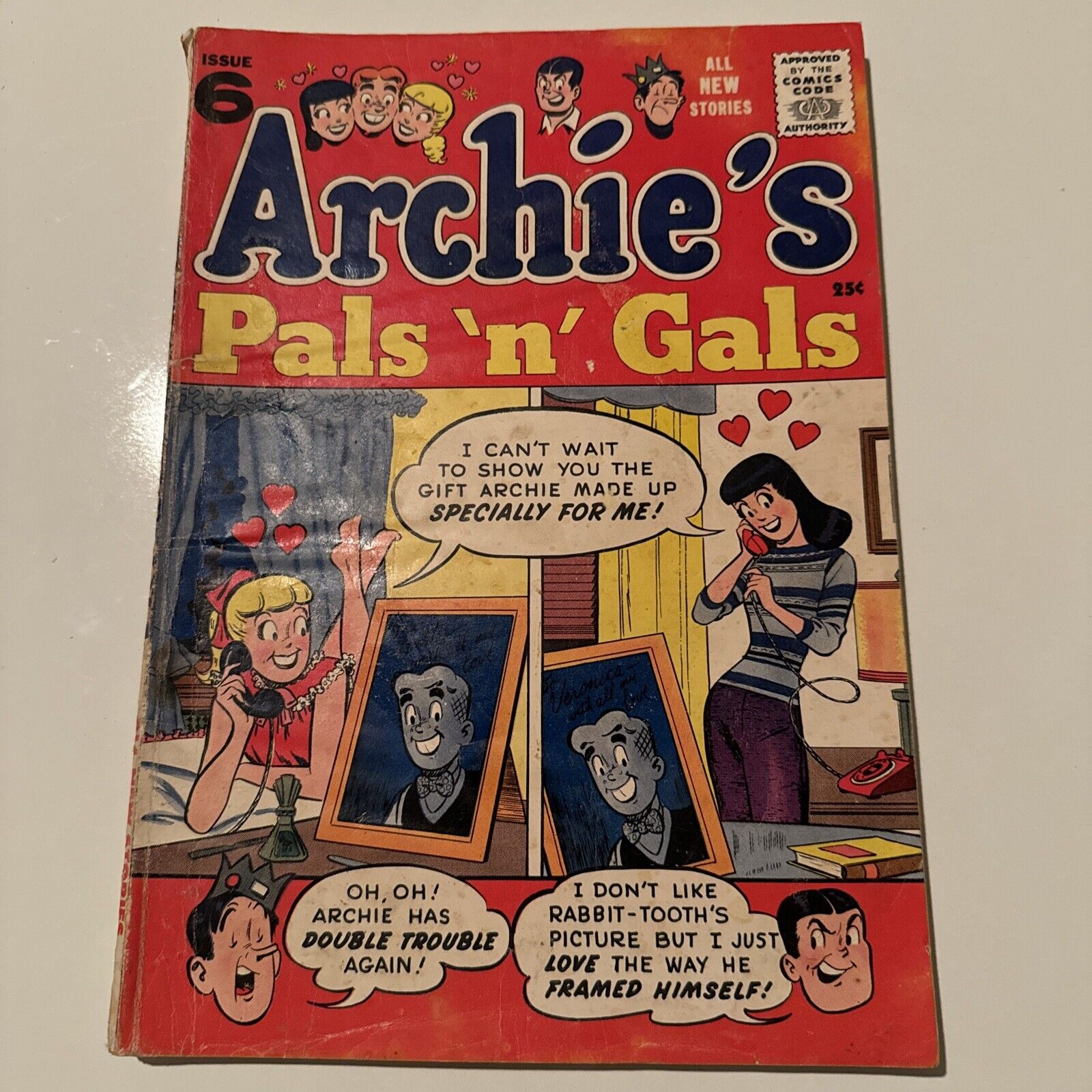 ARCHIE’S PALS ‘N’ GALS # 6 | Silver Age 1957 | Betty & Veronica | Good Girl VG-