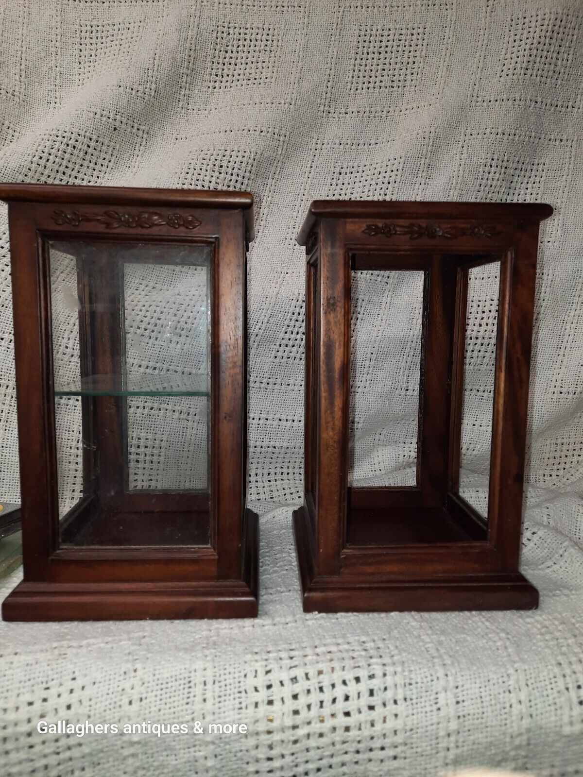 Lot FROELICH Furniture Quality Made Vintage Solid Mahogany Vitrine Display Box 
