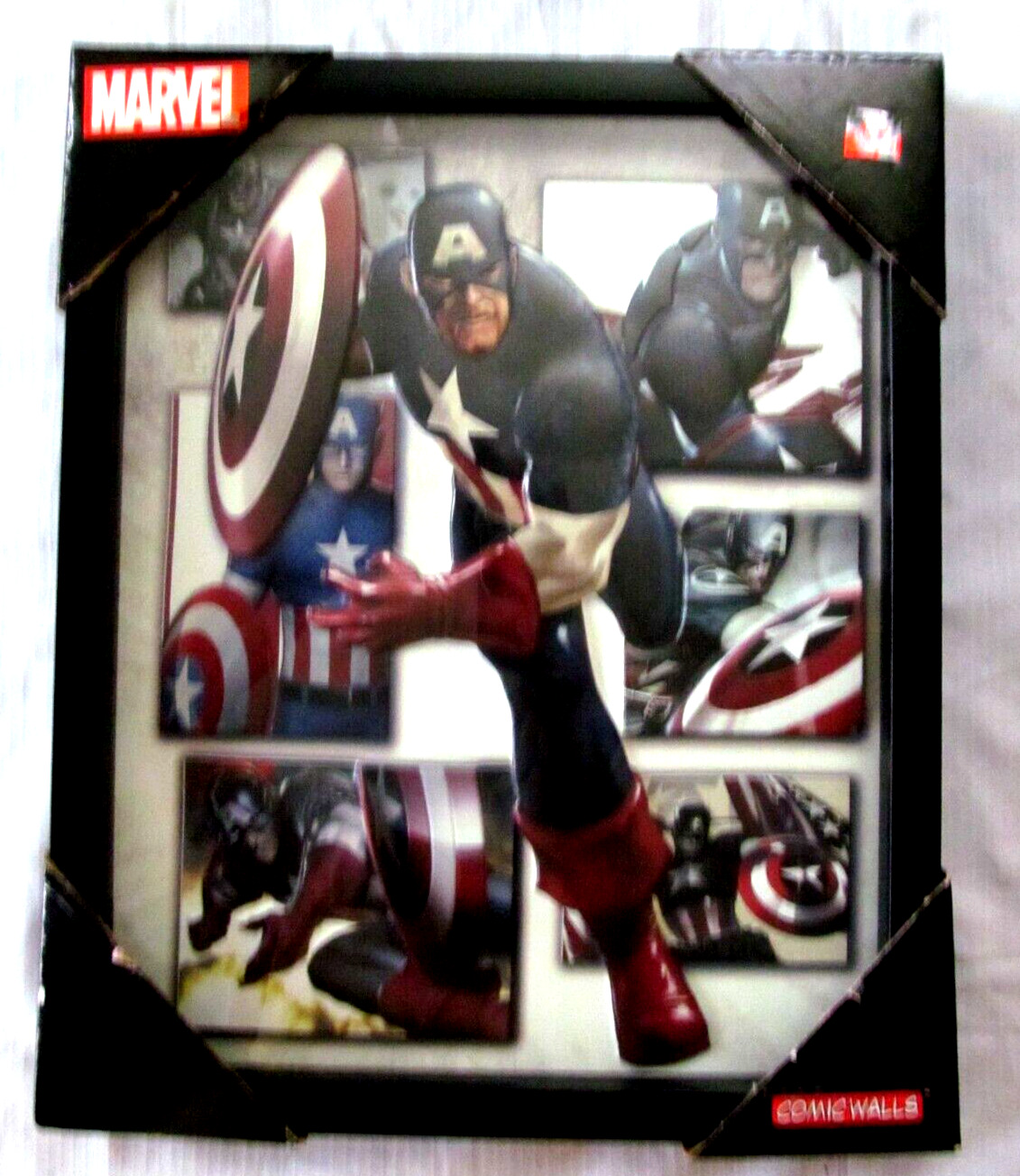 Captain America Framed 3D Picture Art MARVEL Wall Art  Superhero 12.5\
