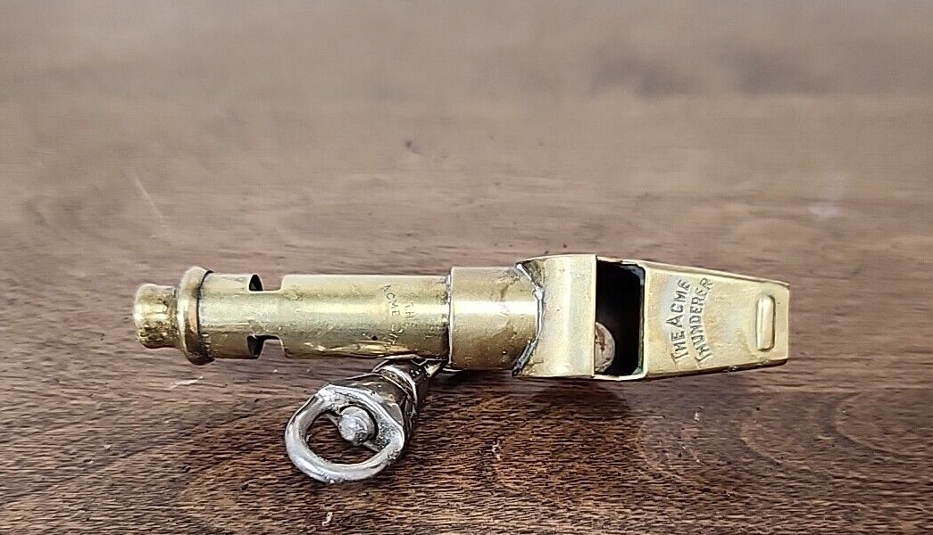 THE ACME THUNDERER - THE ACME CITY TWO WAY WHISTLE BRASS