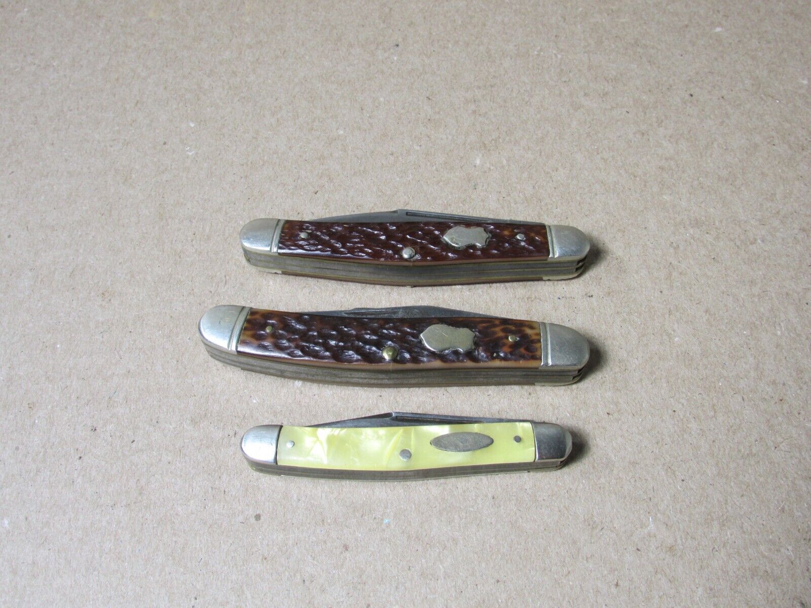 Lot of 3 Vintage John Primble Belknap Hardware Pocket Knives 5390 5380 5373