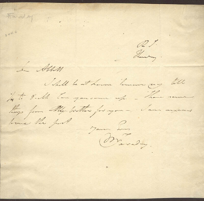 MICHAEL FARADAY - AUTOGRAPH LETTER SIGNED