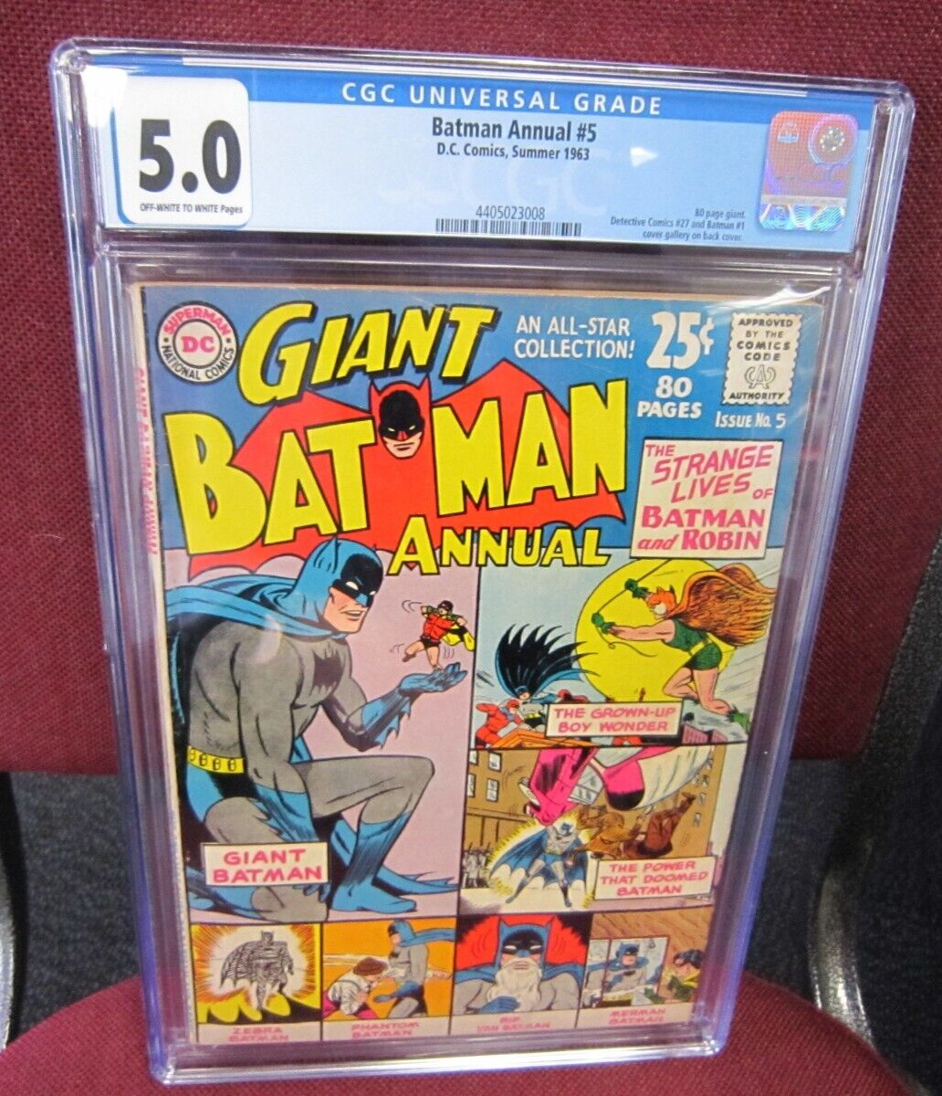 Batman Annual #5 CGC 5.0 - 1963 Batman 1 on back cover