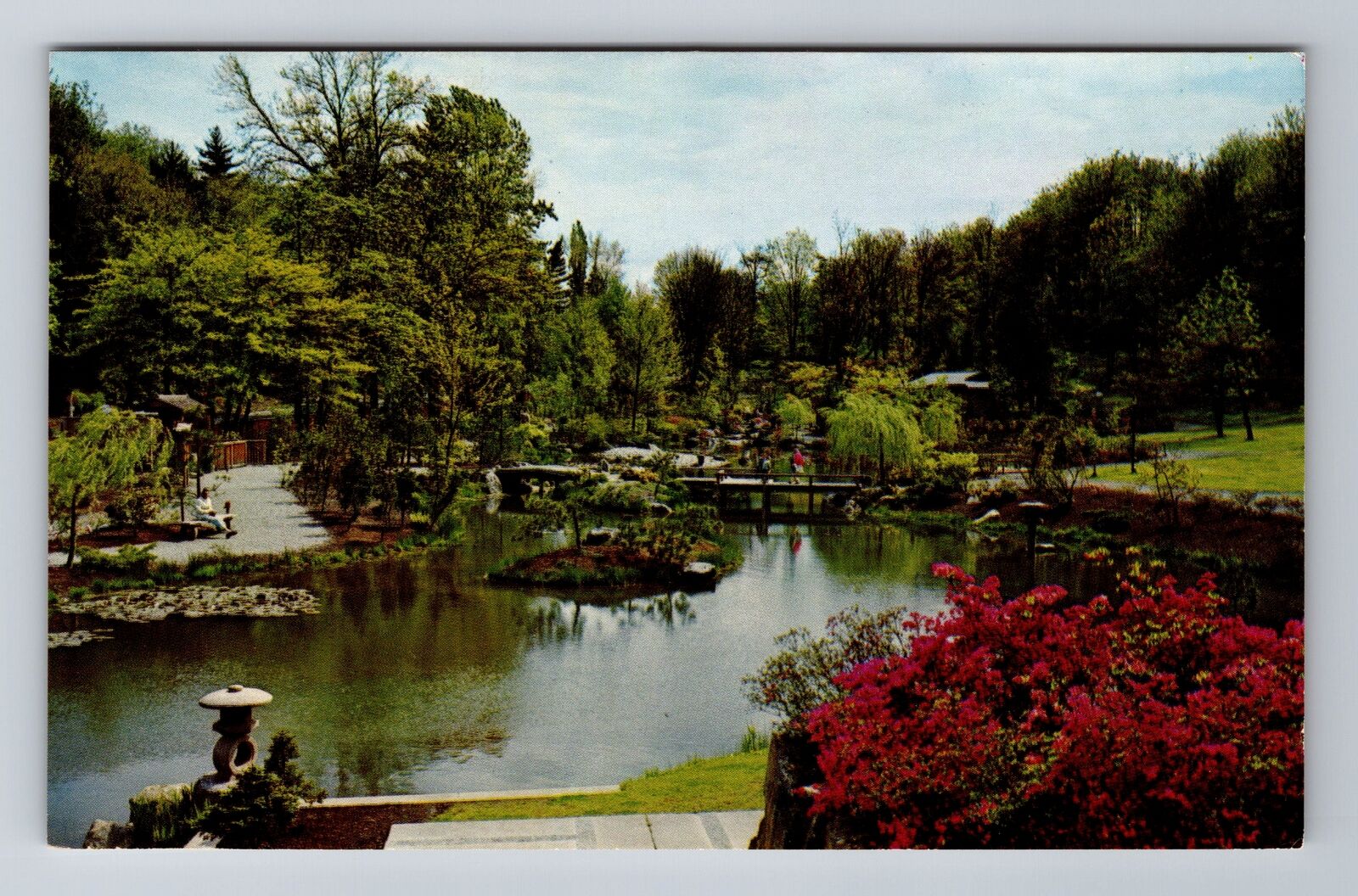 WA-Washington, Japanese Garden In University, Antique, Vintage Souvenir Postcard